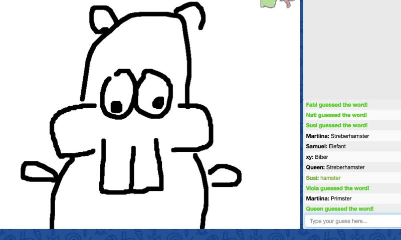 Skribbl.io darf nicht fehlen: The word was ...